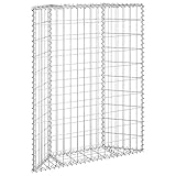 Helloshop26 Hochbeet Pflanzen Blumen Gabionengarten Trapez Stahl verzinkt 80x20x100cm 02_0001322