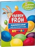 Heitmann Eierfarben - Farben Froh - 6 flüssige Eierfarben 1017049 Gelb, Orange, Rot, Grün, Blau, Pflaume 30 Milliliters