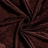 Pannesamt Meterware | 1 Meter | 26 Farben | Brilliant Samt | 145 cm breit | Stoff | Velour (Dunkel Braun)