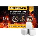 Blumixx Anzündwürfel – Grillanzünder, Kaminanzünder und Kohleanzünder – Perfektes Grill Zubehör für Kamin und Grill, Anzünder Würfel, 12 Pakete = 576 Würfel