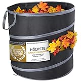 Garten-Abfallsack Selbststehend & robust; Pop-Up Gartensäcke, Laubsack für Grünschnitt, Rasenschnitt & Gartenabfälle (L)