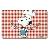 Logoshirt® Peanuts I Snoopy I Grillmeister I Frühstücksbrettchen I Schneidebrett I 23x14cm I spülmaschinenfest & hitzebeständig I Lizenziertes Originaldesign