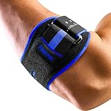 FREETOO Starke Kompressions-Ellenbogenbandage, leichte Tennisarm-Unterstützung für Golferellenbogen, Ellenbogensehnenentzündung, Tennisarm. Einheitsgröße für Männer und Frauen, Blau-Einheitsgröße