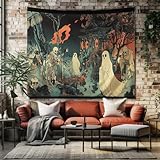 Japanisch Geist Wandteppich Horror Skelett Wandteppiche für Schlafzimmer Tuch für die Wand in Living Room Decoration Großes Format Wandbehang Stoff 230x210cm