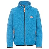 Trespass Mario, Blue Marl, 5/6, Warme Fleecejacke 300g/m² für Kinder / Jungen 2-12 Jahre, 5-6 Jahre, Blau