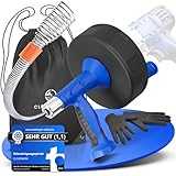 CLEVERWERK Rohrreinigungsspirale 7,5m [Spannfutter] Metermarkierungen Abflussreiniger Spirale Abfluss Rohrreinigung Abflussspirale für Waschbecken, Bad, Küche