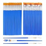 200x Pinselset Künstlerpinsel Spitzpinsel Flachpinsel Aquarellpinsel Zum Malen