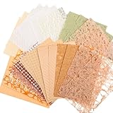 32 Stück Scrapbook-Papier-Set DIY Handgeschöpftes Aushöhlen Deko-Papier Farbe Karton Zum Basteln Gestalten Geeignet Wandcollage Dekoration für Bastelarbeiten Journaling Zubehör Kartenherstellung