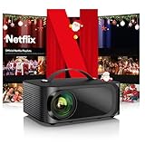Beamer 4K【Official Netflix & Dolby Audio】 30000LM Remote Focus/6D Trapezkorrektur WiFi6 Bluetooth Smart Beamer Full HD 1080P, ONOAYO Unterstützt 4K Video Beamer Heimkino/Outdoor Handy Projektor