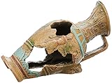 Blue Ribbon Rosewood Egyptian Urn Aquarium Decor,Browns,8 by 4 by 5