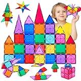 Magnetische Bausteine Spielzeug für 3 4 5 6 7 Jahre Mädchen Jungen Magnetbausteine Magnetspielzeug für Kinder Spielzeug Starke Magnetspiele Kreativität Geburtstag Geschenke ab 3 Jahre Junge Mädchen