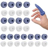 FINEASY 30 Stück Fingerverband, Dehnbar Fingerpflaster Fingerkuppenschutz Fingerlinge Verband Fingerschützer Fingerschutz Fingerlinge für Arbeit Küche Fingerschutz bei Verletzung (Weiß & Blau)