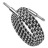 Generisch Gitarrenkabel, Audiokabel Instrumentenkabel, Lange Abgeschirmte Leitung Mit Geradem Klinkenstecker Für E-Bass, Keyboard & Professionelle Audioanwendungen