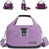 WPDUIODF Leichte Untersitz-Tragetasche, wasserdichte Crossbody-Handtasche Mit Mehreren Taschen Und Diebstahlschutz, Reisetasche, Weekender for Damen Und Herren(J)
