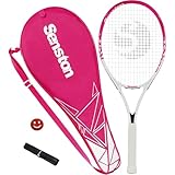 Senston Tennisschläger 68,6 cm, S700 Professioneller Tennis Schläger mit guter Kontrolle und gutem Grip, mit Tennistasche und Vibrationsdämpfer,pink