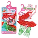 BABY born Tauchspaß 43cm, Schnorchelset mit Bikini, Taucherbrille und Schwimmflossen für 43cm Puppen, 836996 Zapf Creation, Rosa