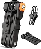 Fahrradverschluss – hohe Sicherheit Folding Lock 85 cm Theft-Proof - High Security - Robust & Compact Folding Lock with Bracket - Ideal for E-Bike