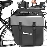 tectake® Gepäckträgertasche für Fahrrad und eBike, 35 L, Fahrradtaschen für Gepäckträger, Satteltasche aus wasserabweisendem PVC, Gepäckträgertaschen mit Reflektorstreifen und Tragegriff, Bikepacking