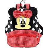 Minniiel Kinderrucksäcke, Minniie Rucksack Cartoon Kinderrucksäcke Kindergarten-Rucksack Anime Schultaschen Wasserdicht Daypack Kindergartenrucksack für Kinder Schule Reisetasche Kindergarten（Rot）
