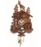 Trenkle Uhren Kuckulino Miniatur-Pendel Schwarzwald mit Quarzwerk und Kuckuck inkl. Batterie TU 2028 PQ Song