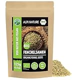 Alpi Nature Fenchelsamen BIO ganz 125g, ganze Fenchelsamen für Gewürzmischungen und Fenchel Tee