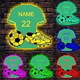 Personalisierte Fußball Metall Schild Fußball Lampe Fußball Trikot Led Neon Zeichen 16 Farben Name Fußball Nacht Lichter Fußball Wand Kunst Fußball Zimmer Dekor Sport Geschenk für Fußballspieler