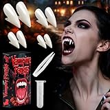 12 Stück Vampir Zähne, Vampirzähne Kinder, Vampirzähne Erwachsene, Halloween Zähne Kinder, Vampir Gebiss Für Kinder, Für Halloween Party Masquerade Parteien Dracula Kostüm Accessoire (A)