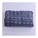 DGOINGPI Hundebett Katzenbett, Hundebett, Haustierdecke, Katzensofa, Welpen-Isomatte, niedlicher Kleiner großer Hundematratze-Teppich Katzenbett(Dark Blue,75 110 cm)