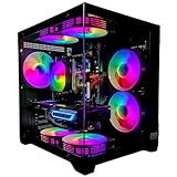 Gaming PC Phantom Black | NVIDIA RTX 4060 | 128GB RAM 2TB SSD | Intel XEON 10 Kerner | RGB Lüfter mit Fernbedienung | Luftkühlung | WLAN 5 | Win 11