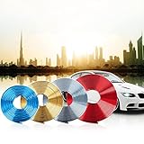 8 m mehrfarbiger Reifenpflege-Schutz Radnaben-Aufkleber-Streifen-Schutz-Felgen-Anti-Kratz-Streifen-Felgen-Dekorationslinie for alle Auto-Styling, Rot/2943 (Color : Red)