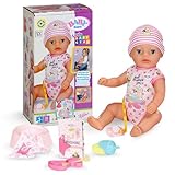 Baby Born Lena (Little Baby Girl) - 36 cm große Babypuppe - 7 Funktionen inkl. Accessoires & Strampler - Funktioniert komplett ohne Batterien - Geeignet für Kleinkinder ab 1 Jahr