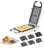 Rosenstein & Söhne Waffeleisen: 6in1-Snack-Maker, auswechselbare Formen, antihaftbeschichtet, 700 Watt (Waffeleisen verschiedene Formen, Halloween, Bubble Waffel)