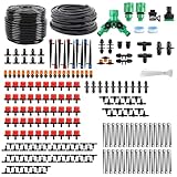 HUAZIZ Garten BewässerungsSystem Garten Bewässerung Kit (40 +10m) Bewässerungsrohre 312pcs Micro Drip Bewässerung DIY Tröpfchenbewässerung Automatische Gewächshaus für Landschaft,Gewächshaus,Terrasse