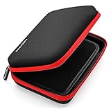 deleyCON Navi Tasche Navi Case Tasche für Navigationsgeräte - 6 Zoll & 6,2 Zoll (17x12x4,5cm) - Robust & Stoßsicher - 1 Innenfach - Rot
