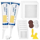 200g Spachtelmasse Weiß Innen, Ungiftig Bohrloch Füllung, Reparaturspachtel Set mit Spachtel Wandreparatur Patch, Fertigspachtel Weiß Innen, Löcher Wand Füllen, Spachtelmasse Wand für Peeling, Rissen