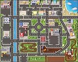 SkippiDoo Kinder Spielteppich Straße & Auto (200x160 cm) - abwaschbar, rutschfest & OEKOTEX-zertifziert - Teppich Jungen & Mädchen Kinderzimmer - Kinderteppich, Autoteppich, Straßenteppich