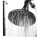 NEMAXX® Solardusche Garten 35L [INKL. Regenduschkopf & Fußdusche] – Gartendusche, Solar – Gartensolardusche, Außendusche – Outdoor Dusche, Pooldusche, Solardusche Aluminium – UV-beständiger Wassertank