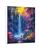 Diamond Painting Erwachsene Landschaft Fallen Diamant Painting Bilder Anfänger und Kinder, Basteln Erwachsene Set, 5D DIY Vollbohrer Diamanten Malerei Als Geschenke für Home Dekor 80x110cm 0a-481