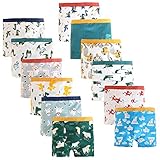 JackLoveBriefs Jungen Boxershorts aus Baumwolle Unterhosen 12er Pack, 5-7 Jahre, Mehrfarbig, Größe L