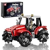 Mould King 18037 Technik Ferngesteuert Traktor Bauspielzeug Klemmbausteine Landwirtschaft All Terrain Geländewagen Bausteine mit Verschiebungsfunktion(1392 Teile)