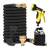 Erweiterbarer Gartenschlauch – leichter, flexibler Wasserschlauch mit massiven Messingbeschlägen für einfache Bewässerungs- und Waschaufgaben
