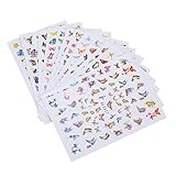 ZJchao Nagelaufkleber für Nagelkunst, 13pcs Nagelkunst Aufkleber Selbstkleber Nageldekoration Nagelkunst Aufkleber Nagelabziehbilder für Nagelkunst DIY Manicure Decals Werkzeugnägelkunst Design Schabl
