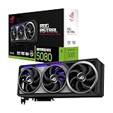 ASUS ROG Astral GeForce RTX 5080 16GB GDDR7 OC Edition Gaming Grafikkarte (Nvidia GeForce RTX5080, Vier Lüfter, PCIe 5.0, 2X HDMI 2.1b, 3X DisplayPort 2.1a, ROG-ASTRAL-RTX5080-O16G-GAMING)