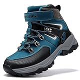 VITIKE Jungen Trekking- & Wanderstiefel Mädchen Stiefel Kinder Winterschuhe Jungen Schneestiefel Baumwollschuhe,12 Blau,38 EU