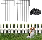 LIANTRAL Dekorativer Gartenzaun, Tier-Absperrzaun, rostfreier Metalldraht, Bodenpfähle, kein Graben für den Außenbereich, 42 cm (H) x 3,05 m Gesamtlänge, 10 Stück
