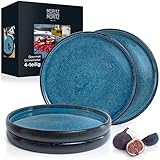Moritz & Moritz SOLID 4x Speiseteller 26 cm - Steinzeug Teller Set - Geschirr Set zum Servieren