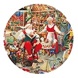 Santa Claus Puzzle, 3D Christmas Puzzle, Rotating Puzzle Toy, Flipping Brain Teaser, Holiday Puzzle for Kids, Stress Relief Puzzle, Fidget Puzzle Toy for Over 3 Years Old Girls