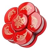 Cabilock Chinesische Art Hochzeit Candy Box Kunststoff Snack Lagerung Tabletts Snacks Partition Manager Box Party Hochzeit Candy Tablett