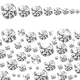 TOAOB 200 Stück Strasssteine zum Aufnähen Klar 3 bis 10 mm Flache Rückseite Glaskralle Strasssteine Glas Strass zum Nähen Basteln für Handwerk Schmuck Kleidung Kostüm Schuhe Kleid Dekorationen