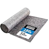 STROXX – Malervlies 1 x 50m mit 180g/m² – Abdeckvlies in Profi-Qualität mit PE Anti-Rutsch Beschichtung – extra starkes Schutzvlies – mehrfach verwendbar